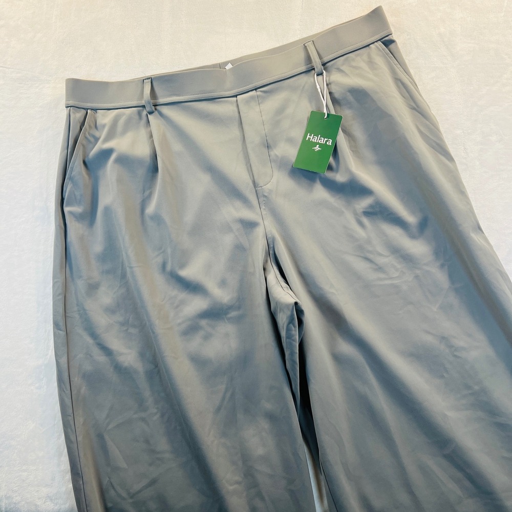 Halara DayStretch Size 2X Gray Wide Leg High Waisted Work Pants 4-Way Stretch